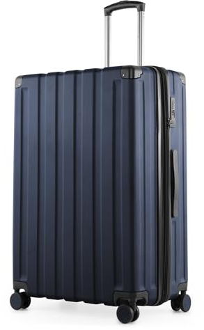Hauptstadtkoffer Q-Damm - Großer Hartschalenkoffer, TSA, 4 Rollen, Check-In Gepäck mit 6 cm Volumenerweiterung, 78cm, 133 Liter, Dunkelblau