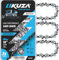 Catena per motosega da 25,4 cm, passo 3/8, calibro 127 cm, 40 maglie, in acciaio tedesco, adatta per Makita, Echo, Remington RM1035P, Worx WG309, Sun Joe SWJ803E, Craftsman e altri – S40 (3 catene)