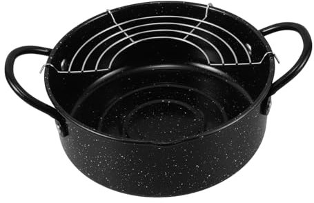 MAGICLULU Mini Bratpfanne Pfannenwender Friteuse Mit Deckel Eisenfritteuse