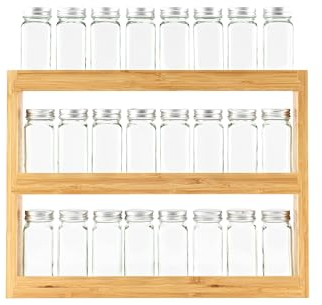 Hanseküche Gewürzregal aus Holz – FSC®-Zertifiziert – Gewürzständer für den Schrank – Gewürzregal für die Schranktür, Küchenorganizer (Braun)
