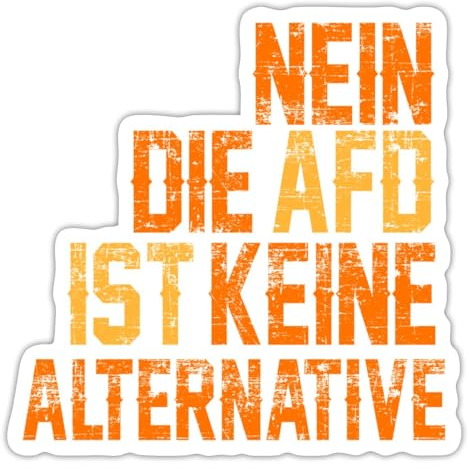 Spreadshirt Nein Die AFD Ist Keine Alternative Gegen Rechts Sticker, max. 10x10 cm, 10 x 10 cm, Mattweiß