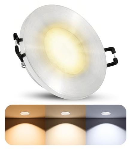 SSC-LUXon BEDA Bad Einbauspot rund Alu IP65 GU10 dimmbar 3 Lichtfarben