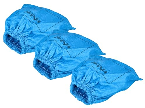 vhbw 3x filtro de tela compatible con Einhell PJ 2000, BVC 1930 SA, TC-VC 1815S aspiradora, aspirador húmedo/seco - Bolsa tejido, lavable azul