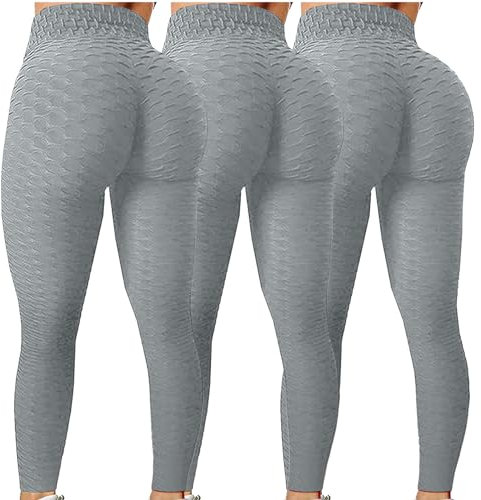 CSKJ Tiktok Leggings Sport Leggings Damen Schwarz Gym Leggins High Waist Sporthose Lang Yogahose Workout Fitness Laufhose Wanderleggins Hohe Blickdichte Taille mit Taschen