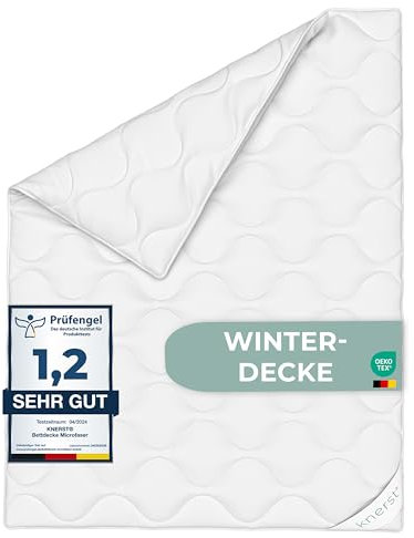 KNERST® Winterbettdecke PolarDream - atmungsaktive und temperaturausgleichende Winterdecke - extra warme Bettdecke 200x220 cm für den Winter - Ökotex Zertifiziert und waschbar
