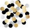 Folat 25051 Party Deko Schwarz Gold Silber - Confetti - Blütenform - Shining Glam - 100 Stück - Für Geburtstag, Jubiläum