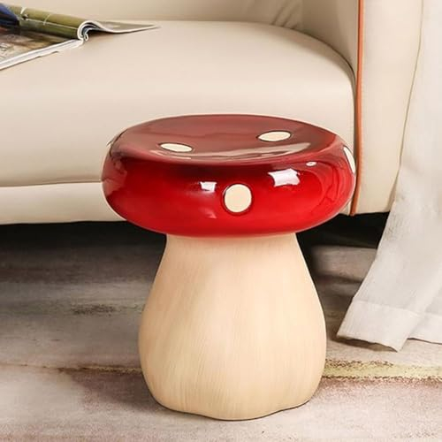 Pilzhocker, Wohnzimmer, Runder Sitzhocker, Schuhwechselhocker, Kleiner Hocker, Bequemer Fußhocker Mit Fiberglas-sitz, Für Wohnzimmer, Schlafzimmer, Kinderzimmer, Garten, Outdoor-terrassenhocker