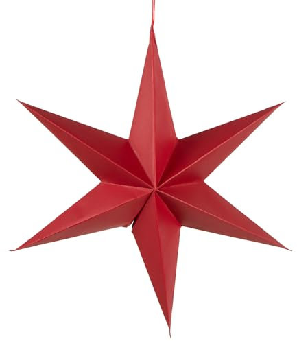 Logbuch-Verlag Roter Weihnachtsstern aus Papier Weihnachtsdekoration Türschmuck Papierstern dunkelrot Fensterdekoration 28 cm