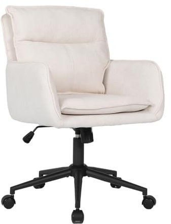 Home Deluxe Bürostuhl CORA 100 x 60 x 70 cm Webstoff Beige - Höhenverstellbar | Schreibtischstuhl, Chefsessel