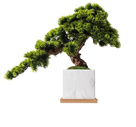 Bonsaï Artificiel Bonsaï artificiel fausse plante en pot arbre japonais pin bonsaï plante Faux bonsaï intérieur rebord de fenêtre cour affichage de bureau arbres décor Zen Plantes artificielles