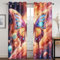 KARPIX Verdunklungsvorhänge 3D Schmetterling Vorhang Blickdicht, Anime Schmetterlings mädchen Polyester Vorhänge Bunt Schmetterling Fenstervorhang Für Kinderzimmer (1,150x166cm(2x75x166cm))