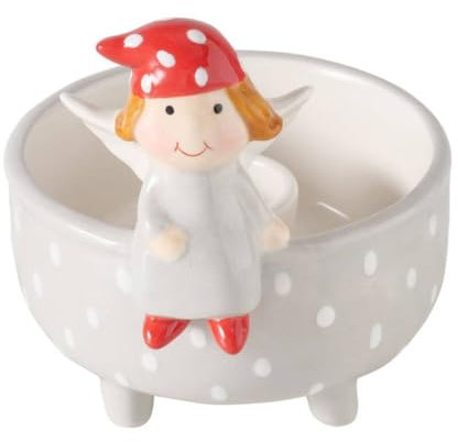 Kerzenhalter mit Engel Malena, Farbe:Grau