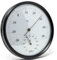Fischer 186TH-06 Thermo-Hygrometer 160mm Bimetall-Thermometer und Hygrometer aus Edelstahl schwarz - Made in Germany