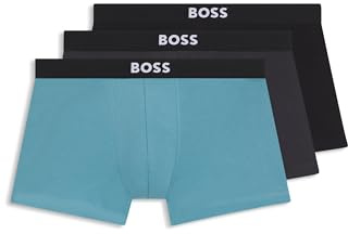 BOSS Herren Trunk 3P ONE Dreierpack Boxershorts aus Stretch-Baumwolle