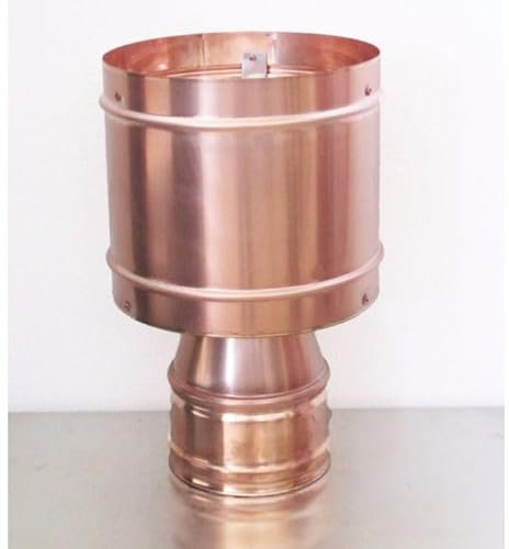 Comignolo a botte doppiaparete esterno rame diam. int. 250 / est. 300