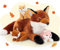 MorisMos 4 stücke Fuchs Kuscheltier XXL Set, 55cm riesen Fuchs Kuscheltier mit 3 Babys im Bauch, groß Fuchs Plüschtier Stofftier, Foxteddy als Geschenk für Kinder Baby