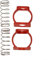 Marchfunny for Brompton Hinge Clamp Spring, Upgrade for Folding Bikes, C Shaped Clip Bike Accessories, Plastic and Stainless Steel Clamp Spring(red)