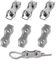 huruirui M6 Drahtseilklemme Edelstahl 304 Seilklemmen Duplex Stahlseil Klemme Seilverbinder für Stahlseil Stahlkabel Stahldraht Fixiert Passend für Ø 6 mm Draht 6pcs