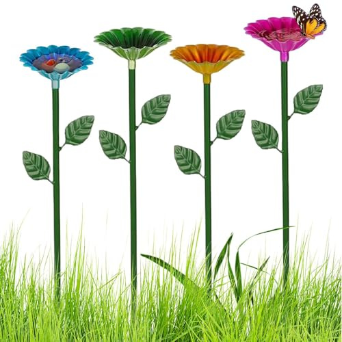 Huxibai Irrigazione delle per Giardino, mangime per, 4 stazioni da Giardino impollinatori, Decorazioni per Giardini e Alberi di Farfalle