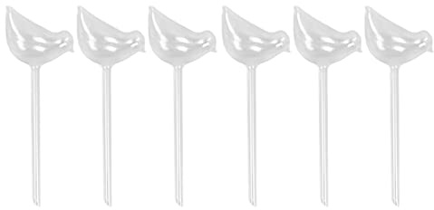 6pcs Pflanze Wasser Dripper Glas Pflanze Wassererlampen Vogelförmige Pflanze Wasserer Automatische Glasvogelform Konstrukte Konstruktion Wasserwässerung für Innengarten Im