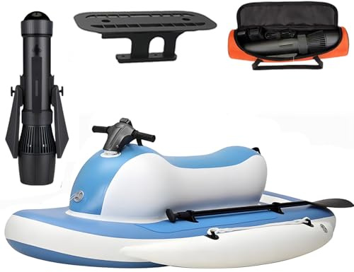 Moto d acqua gonfiabile elettrica, Barca a motore elettrico estiva da 500 W/700 W per 2 adulti, utilizzabile per 130/160 minuti, giocattolo per feste in piscina e sport acquatici 700WPRO16A