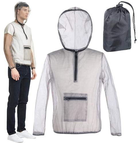 fayarrd Gnat Jacket | Insektenschutz zum Wandern | Jacke mit Kapuze und für Herren im Freien