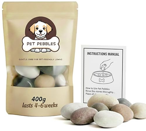 400g - Pet Pebbles Natural Mineral Rocks for Dogs 4-6 Weeks | Dogs Urine Patch Preventer Grass Burn