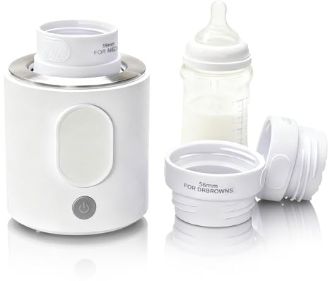 Flaschenwärmer Baby, 4-in-1 Fläschchenwärmer für alle Flaschen mit Präzisionstemperatur (37°C) & 4 Modi, Automatischer Abschaltung – multifunktionaler Babyflaschen Wärmer für Muttermilch