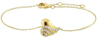 Julie Julsen JJBR33848-G Damen Armband Herz Sterling-Silber 925 Gold weiß Zirkonia 19 cm