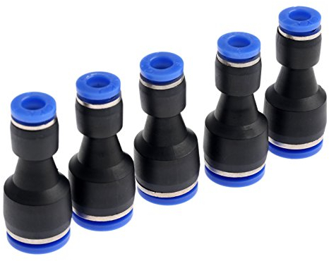 MUXSAM Pneumatische Fittings Push in Fitting Steckverbinder für Luft Wsser Schlauchanschluss 5pcs Durchmesser 10cm,6cm