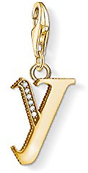Thomas Sabo Damen Charm-Anhänger L Buchstabe Charm Club 925 Sterling Silber 1618-414-39