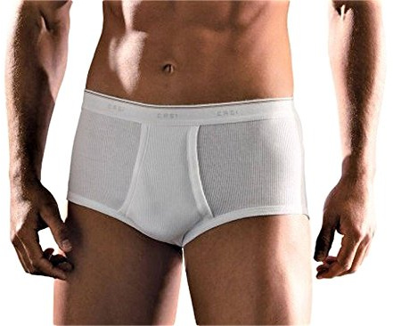 CAGI Confezione da N. 3 Slip Uomo con Apertura Classic in 100% Cotone A Costina- Senza Cuciture ai Fianchi. Massimo Comfort e vestibilità. Trattamento con Azione Antibatterica.