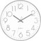 Foxtop Silent Non-Ticking Round Modern Quartz Decorative Battery Operated Wall Clock for Living Room Bedroom Kids Room Office School (Silver, 12 inch)