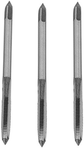 Akozon Manueller Gewindebohrer Screw Tap Set 3Pcs/Set M3/M4/M5 Bearing Steel Hand Thread Tap Screw Taps Tool Handschraube Gewinde Metrische Stecker Gewindebohrer Set(M5)