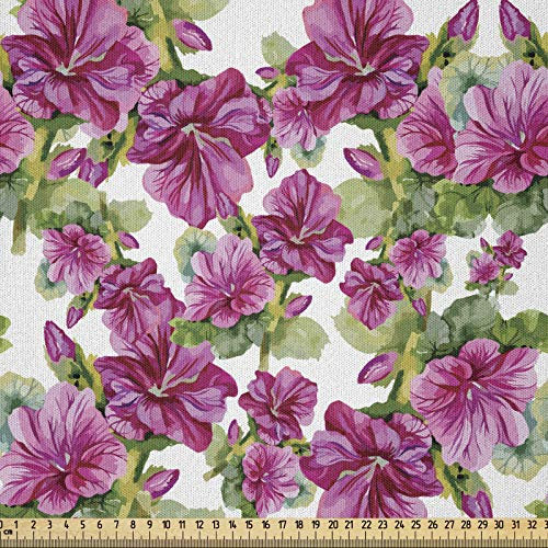 ABAKUHAUS Garten-Kunst Stoff als Meterware, Frühling belebende Natur, Microfaser Multi Zweck Dekostoff für Kunsthandwerke, 3M (230x300cm), Mehrfarbig