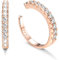 Milacolato 925 Sterling Silber CZ Pflastern Ohr Manschetten Kleine Creolen für Damen Zirkonia Huggie Nicht Piercing Ohrringe RoséGold