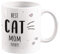 Personalisierte Kaffee-Tasse [Best Cat Mom] oder stolzer [Best Cat Dad] personalisierte Geschenke für Katzenbesitzer - 330 ml - verschiedene Designs (Katzenmama - Weiß)
