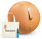 Backerz Sitzball 65 cm - Ergonomische Sitzmöbel für Büro und Heimbüro - Langlebiger Stoff, Gymnastikball - Fitness-Ball, Ballstuhl mit Ballauflage - Waschbarer Leinenbezug - Orange
