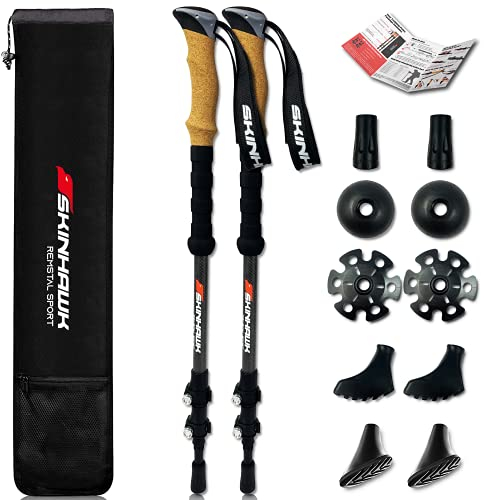 Skinhawk Carbon Wanderstöcke & Nordic Walking Stöcke Trekking Stöcke für Damen & Herren