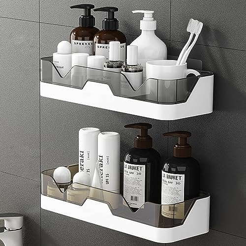 PIGPIGFLY Duschregal Ohne Bohren,Badewannenablage aus Kunststoff,Moderner Badezimmer Regal,Duschregal zum Hängen,Badezimmerregal