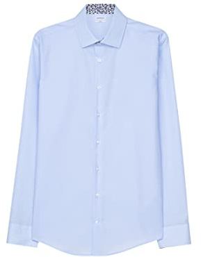 Seidensticker Herren Business-Hemd - Extra Slim Fit - Bügelfrei - Kent-Kragen - Langarm - Patch - 100% Baumwolle, Hellblau, 40 EU
