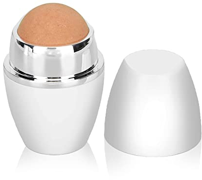 Vulkanstein Roller,Gesichtsöl Absorbierender Roller, öliger Hautkontrollroller, Gesichtsroller ölabsorbierender Vulkanstein Gesichtsroller Gesichtsreinigungs-Massageball für Hautpflege-Make-up(Weiß)