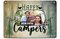 PR Print Royal Camping Blech-Schild selbst gestalten - Happy Campers - Metall-Poster mit Foto - Geschenk für Camper, Camping-Zubehör - Schild A4 I Personalisiertes Geschenk