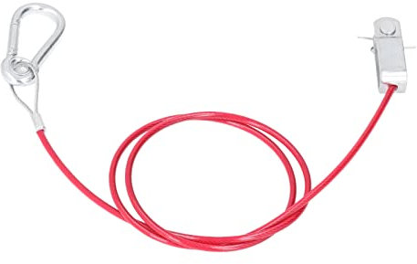 Câble de rupture de remorque, corde de sécurité de rupture de 3,3 pieds en acier inoxydable rouge universel anti-chute pour les voitures