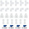 HUAZIZ 28 Pcs 1/4 6mm Raccordo Filtro Acqua ad Osmosi Inversa per Filtri per Acqua pura/Tubo del Frigorifero/Osmosi Inversa (Y + T + I + L Tipo + Valvola di Chiusura) Nessuna Fibbia Blu