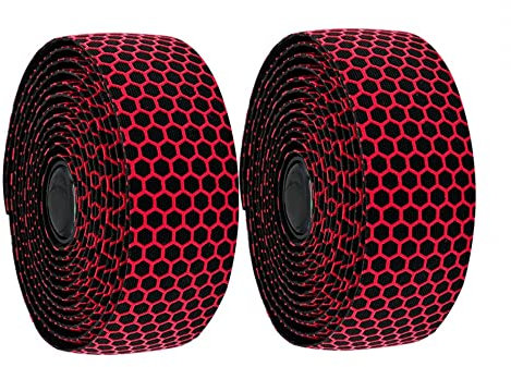 MiOYOOW 2 Rollen Fahrradlenker Bänder, Lenker Band rutschfeste Atmungsaktive Fahrradlenkerbandagen mit Wabenoberfläche für Mountainbike Rennrad MTB