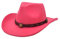 Faringoto Cowboyhut Herren Cowgirl Hut Filzhut Fedoras Hüte für Damen, rosarot, Einheitsgröße