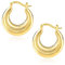 Creolen Ohrringe Gold Klobige, Creolen Ohrringe Ovale Gold Damen, U-förmig Tropfenohrringe groß Creolen Chunky Leichte klobige Ohrringe Oval Gold, Hypoallergen Creolen Klobige Ohrringe Gold Damen