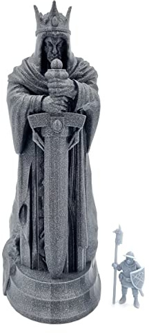 QP3D – Argonorth Statue – Fantasy Hobbit Monument Figur Gelände Landschaft für Tischplatte & RPG 28–32 mm Miniaturen Wargame Props DnD D&D, 3D gedruckt und lackierbar (x2)