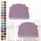 PHUSTJKL 2er Set Stuhlkissen Halbrund Stuhlauflage mit Bändern für Esszimmer, Waschbare rutschfest Sitzkissen mit Reißverschluss für Indoor Zuhause Büro Küche (40x38x38x3cm Helles Lila)